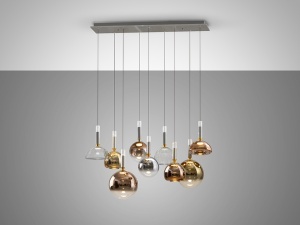 PLAFONIERA/LUSTRA CHARLIZE 110CM, REALIZATA DIN METAL SI STICLA, FINISAJ DIVERSE CULORI, STIL MODERN