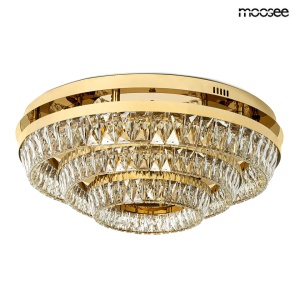 PLAFONIERA SAVOY 3 GOLD, CONFECTIONATA DIN METAL SI STICLA, STIL MODERN