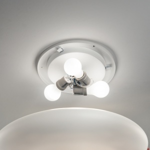 PLAFONIERA SMARTIES PL3 D60, ALB, DIN STICLA, STIL MODERN IDEAL LUX - Img 3