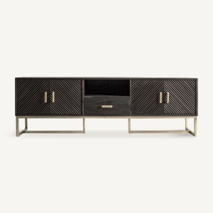 PROMOTIE!!!!! COMODA TV KRAJ 200CM, DIN LEMN DE MANGO SI METAL, DESIGN CONTEMPORAN, VICAL HOME