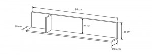 RAFT INLINE ALB/STEJAR/GRI DESCHIS - DESIGN MODERN - Img 3