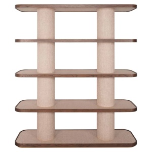RAFT ORGANIZATOR WILLOW 214295, CONFECTIONAT DIN LEMN DE STEJAR, PAL, METAL SI TEXTIL, CULOARE BEJ, STIL MODERN - Img 2