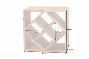 RAFT PENTRU STICLE/MASUTA, CUBUS 40CM, DIN LEMN MASIV, COD 41137 - Img 5