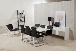 RAFT WRITEX NEGRU, CONFECTIONAT DIN LEMN DE CAUCIUC SI FURNIR, STIL MODERN - Img 5
