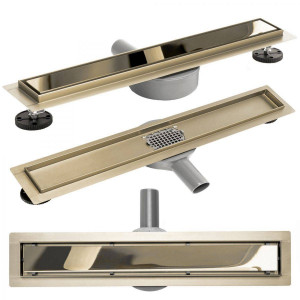 RIGOLA DUS, REA NEO PURE MIRROR, 60 CM, GOLD, DESIGN MODERN, CALITATE SUPERIOARA, REA - Img 4