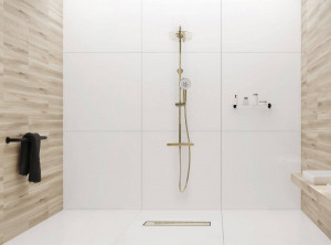 RIGOLA DUS, REA NEO PURE MIRROR, 80 CM, GOLD, DESIGN MODERN, CALITATE SUPERIOARA, REA - Img 8