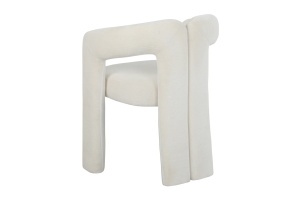 SCAUN, ARCH, REALIZAT DIN TEXTIL BOUCLE ALB/CREM, DESIGN MODERN, ARTIM GROUP SELECTION - Img 7