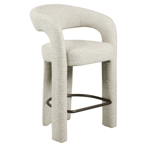 SCAUN BAR, DIN METAL/LEMN SI TEXTIL, CULOARE BEJ NATUR, RICHMOND INTERIORS