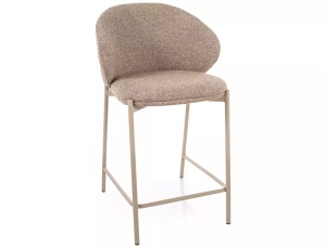 SCAUN BAR KIOTO H-2, BEJ 253/CREM, TAPITERIE DIN TEXTIL SI PICIOARE DIN METAL, STIL MODERN