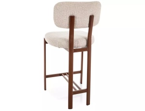 SCAUN BAR MISAKI H2, BEJ DESCHIS 255/NUC, TAPITERIE DIN TEXTIL SI PICIOARE DIN METAL, STIL MODERN - Img 3