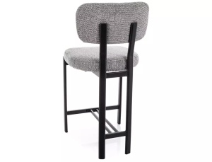 SCAUN BAR MISAKI H2, GRI 254/NEGRU, TAPITERIE DIN TEXTIL SI PICIOARE DIN METAL, STIL MODERN - Img 3