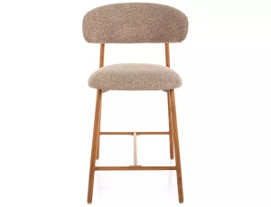 SCAUN BAR STIL ELTON H2, BEJ 253/STEJAR, TAPITERIE DIN TEXTIL SI PICIOARE DIN METAL, STIL MODERN - Img 2