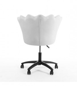 SCAUN BIROU PRINCESSA, GRI/NEGRU, TAPITERIE DIN CATIFEA SI PICIOARE DIN METAL, STIL MODERN - Img 3