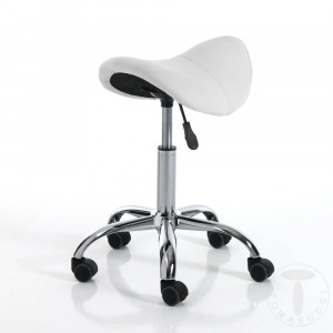 SCAUN CABINET, KAIO WHITE, METAL SI PIELE ECO, COD 4582 - Img 4
