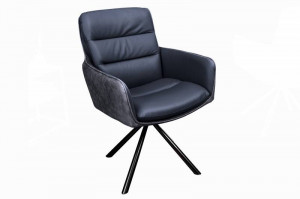 SCAUN CONFORTABIL, BIG GEORGE, PIELE NATURALA SI PICIOARE METAL, ROTATIV, ARTIM GROUP SELECTION - Img 2