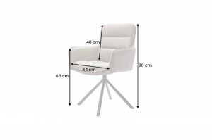 SCAUN CONFORTABIL, BIG GEORGE, PIELE NATURALA SI PICIOARE METAL, ROTATIV, ARTIM GROUP SELECTION - Img 6