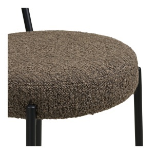 SCAUN DE BAR BADALONA, DIN METAL SI TEXTIL BOUCLE, CULOARE MARO, HOUSE NORDIC - Img 6