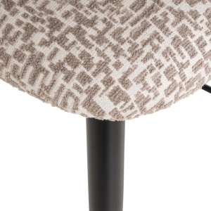 SCAUN DE BAR DANTES NATURAL GEO, 214151, CONFECTIONAT DIN POLIESTER, METAL SI SPUMA, BEJ/NEGRU, STIL MODERN - Img 5