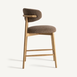 SCAUN DE BAR ERLEC 98CM, DIN LEMN DE FRASIN SI TEXTIL, STIL MODERN, VICAL HOME - Img 3