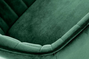 SCAUN DE BAR H103, VERDE/NEGRU, TAPITERIE DIN CATIFEA SI PICIOARE DIN METAL, STIL MODERN - Img 5