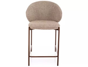 SCAUN DE BAR KIOTO H-2, CULOARE BEJ 253/NUC, TAPITERIE DIN TEXTIL SI METAL, STIL MODERN
