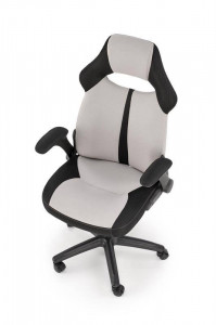 SCAUN DE BIROU BLOOM, GRI/NEGRU, TAPITERIE DIN STOFA/PLASA SI PICIOARE DIN METAL, STIL MODERN - Img 3