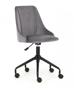 SCAUN DE BIROU BREAK, NEGRU/GRI, DIN METAL SI TEXTIL, STIL MODERN, HALMAR