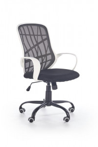 SCAUN DE BIROU DESSERT ALB/NEGRU STIL MODERN HALMAR