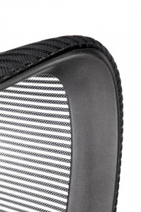 SCAUN DE BIROU LORETO, NEGRU/NEGRU, TAPITERIE DIN TEXTIL/PLASA SI PICIOARE DIN METAL, STIL MODERN - Img 4
