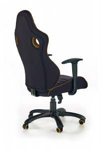 SCAUN DE BIROU RANGER, GRI/NEGRU, TAPITERIE DIN STOFA SI PICIOARE DIN METAL, STIL MODERN - Img 2