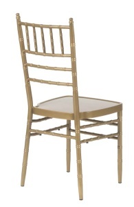 SCAUN DE CAFENEA/RESTAURANT/EVENIMENTE, CHIAVARI AMERICAN, POLIPROPILENA DE INALTA CALITATE, CULOARE AURIE + PERNA CADOU - Img 2