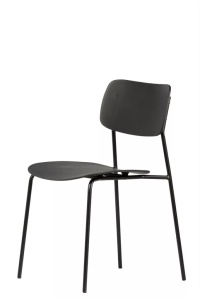 SCAUN DE CAFENEA/RESTAURANT, PLASTIC SI METAL, DE CULOARE NEAGRA - Img 7