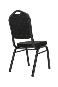SCAUN DE EVENIMENTE HERON NEGRU, CONFECTIONAT DIN METAL SI TEXIL, STIL MODERN - Img 3