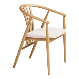 SCAUN DE SUFRAGERIE AGUSTIN, DIN LEMN SI TEXTIL, CULOARE NATUR/NISIPIU, HOUSE NORDIC - Img 4