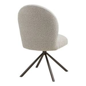 SCAUN DE SUFRAGERIE LANA, DIN METAL SI TEXTIL BOUCLE, CULOARE GRI, HOUSE NORDIC - Img 5