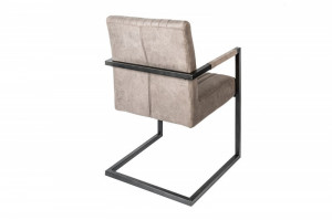 SCAUN, DESIGN INDUSTRIAL, BIG ASTON, TAUPE, DIN MICROFIBRA - Img 3