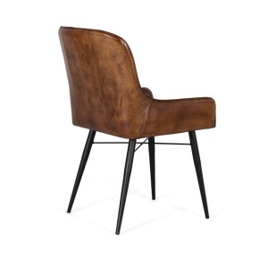 SCAUN DIN PIELE, DESIGN VINTAGE, COD 1749, CULOARE MARO, ARTIM GROUP SELECTION - Img 4