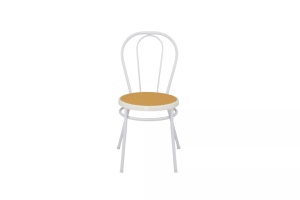 SCAUN DINING, ALB/NATURAL, DIN METAL, ARTIM GROUP SELECTION - Img 4