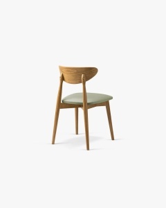 SCAUN DINING/BIROU LEON, VERDE, TAPITAT CU TAPITERIE DIN TEXTIL CATIFEA MAGIC VELVET SI LEMN MASIV, MICADONI - Img 3