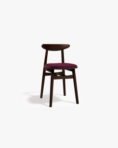 SCAUN DINING/BIROU OSOS, VISINIU/NUC, TAPITAT CU TAPITERIE DIN TEXTIL CATIFEA VENUS SI LEMN MASIV, MICADONI