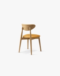 SCAUN DINING/BIROU RINA, GALBEN MUSTAR, TAPITAT CU TAPITERIE DIN TEXTIL CATIFEA MAGIC VELVET SI LEMN MASIV DE FAG, MICADONI - Img 2