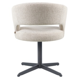 SCAUN DINING, BLANCA, REALIZAT DIN METAL SI TEXTIL IGNIFUG, CULOARE CREM, DESIGN DEOSEBIT, RICHMOND INTERIORS - Img 6