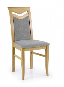 SCAUN DINING CITRONE, GRI INARI 91/STEJAR MIERE, TAPITERIE DIN STOFA SI PICIOARE DIN LEMN MASIV DE FAG, STIL MODERN