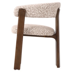 SCAUN DINING, CONTIGO, REALIZAT DIN LEMN DE FAG SI TEXTIL, CULOARE MARO/NATUR, DESIGN DEOSEBIT, RICHMOND INTERIORS - Img 2
