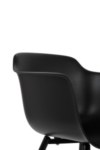 SCAUN DINING ECMO ARM, NEGRU, CONFECTIONAT DIN WPC SI METAL, STIL MODERN - Img 3
