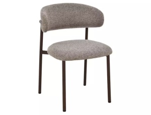 SCAUN DINING, ELTON II, CULOARE CAPPUCCINO 256/NUC, TAPITERIE DIN TEXTIL SI METAL, STIL MODERN