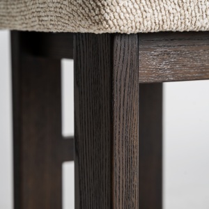 SCAUN DINING EVJE, DIN LEMN DE FRASIN SI TEXTIL BEJ, DESIGN CONTEMPORAN, VICAL HOME - Img 6