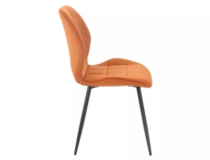 SCAUN DINING JAKE, VELVET SCORTISOARA BLUVEL 4215/NEGRU MAT, TAPITERIE DIN CATIFEA SI PICIOARE DIN METAL, STIL MODERN - Img 3