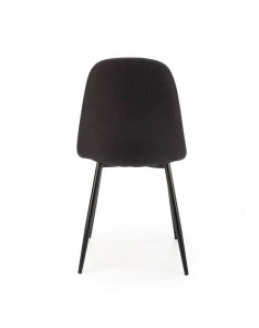 SCAUN DINING K449, NEGRU/NEGRU, CU TAPITERIE DIN STOFA SI PICIOARE DIN METAL, STIL MODERN - Img 2