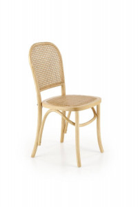 SCAUN DINING K502, NATUR, DIN LEMN MASIV SI RATTAN, STIL CLASIC - Img 6